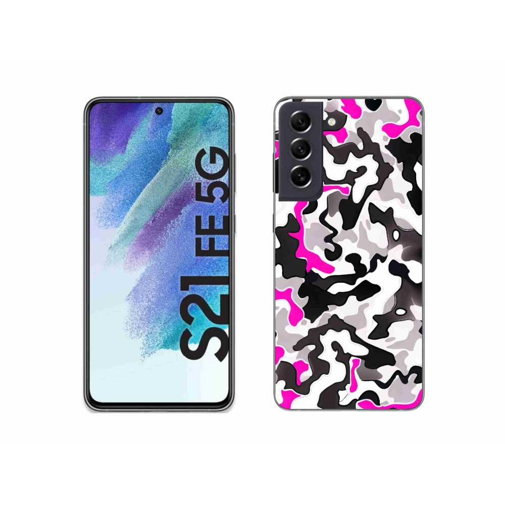 Gelový kryt mmCase na Samsung Galaxy S21 FE 5G - maskáčový vzor 5