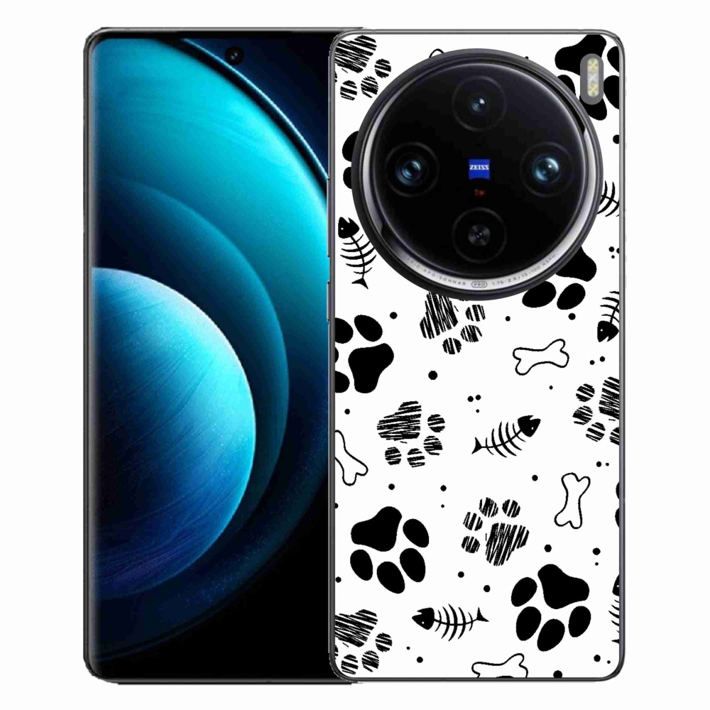 Gelový kryt mmCase na Vivo X100 Pro 5G - psí tlapky 1