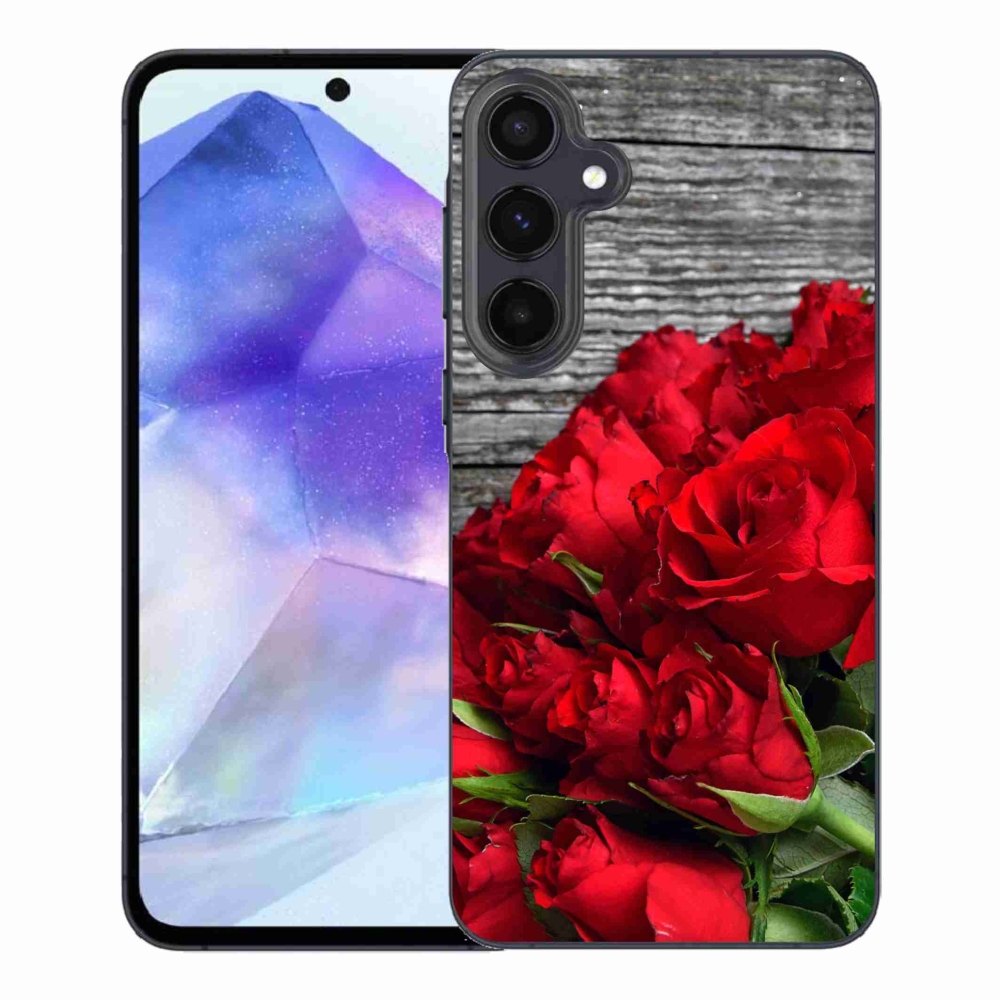Gelový kryt mmCase na Samsung Galaxy A55 5G - červené růže