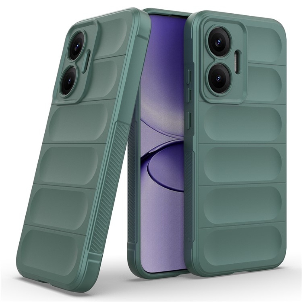 Rugg odolný gelový obal na Xiaomi Poco F7 5G - zelený