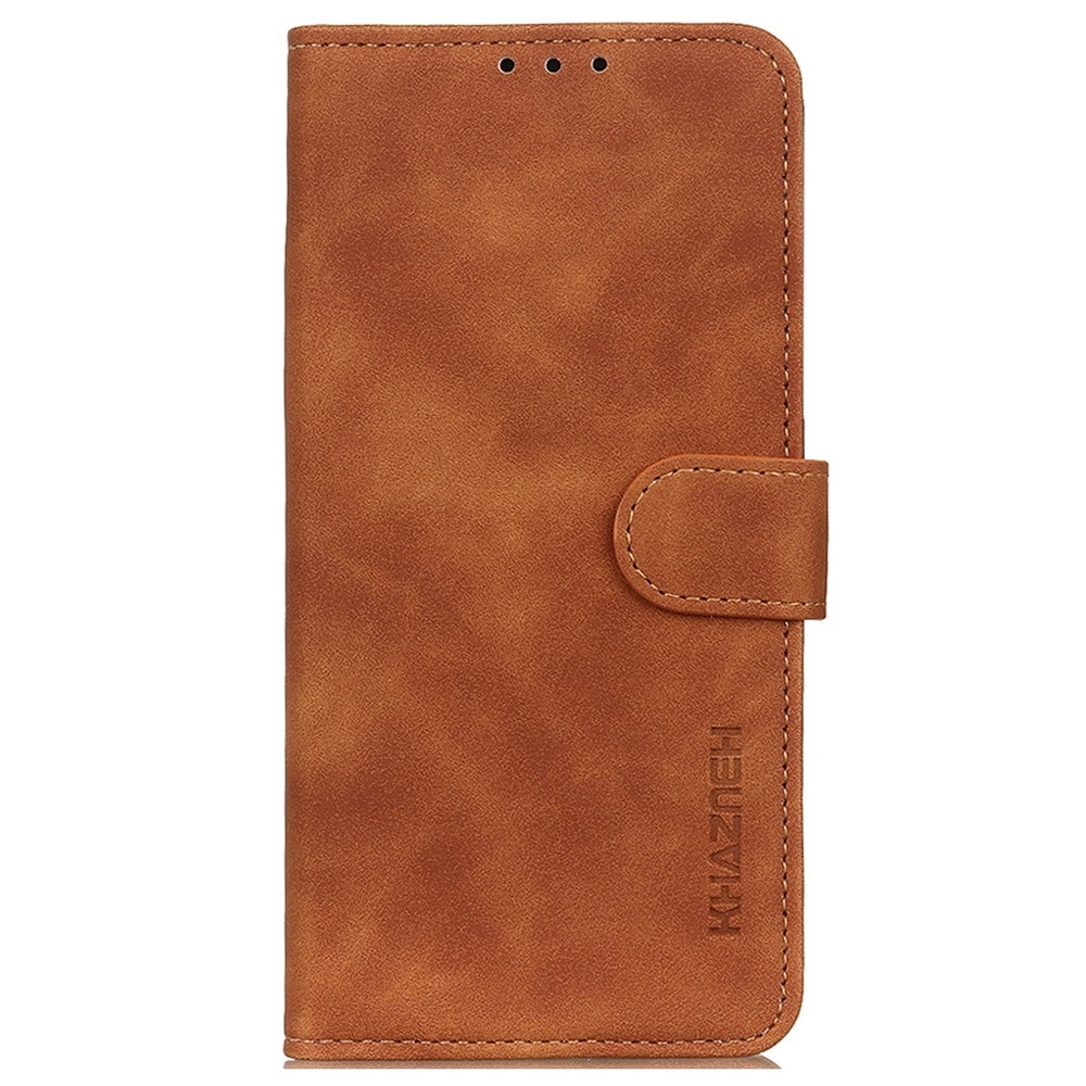 KHAZ knížkové pouzdro na Xiaomi Redmi Note 14 - hnědé