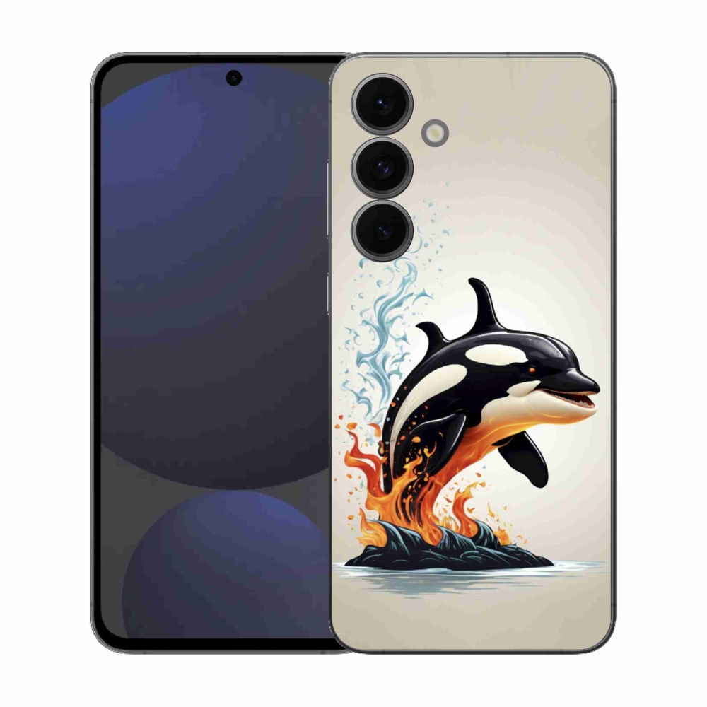 Gelový kryt mmCase na Samsung Galaxy S25 FE - kosatka