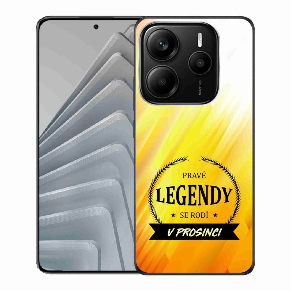 Gelový kryt mmCase na Xiaomi Redmi Note 14 5G - legendy v prosinci žluté pozadí
