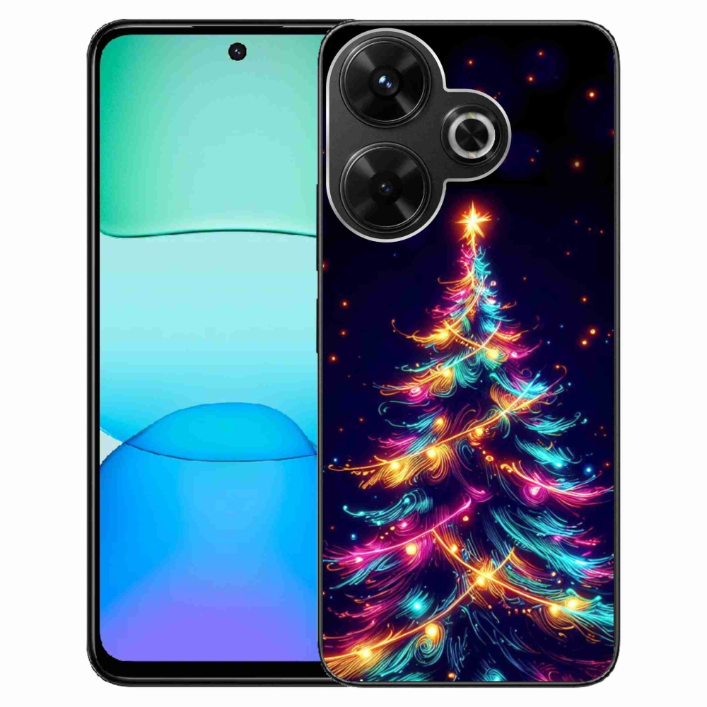 Gelový kryt mmCase na Xiaomi Redmi 13 4G/Poco M6 4G - neonový vánoční stromek