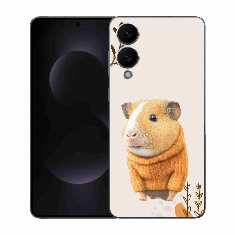 Gelový kryt mmCase na Samsung Galaxy S25 Edge - morče ve svetru