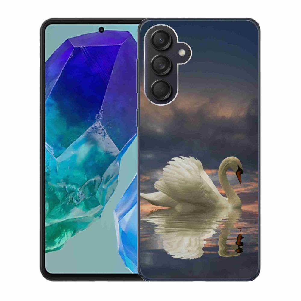 Gelový kryt mmCase na Samsung Galaxy M55 5G - labuť