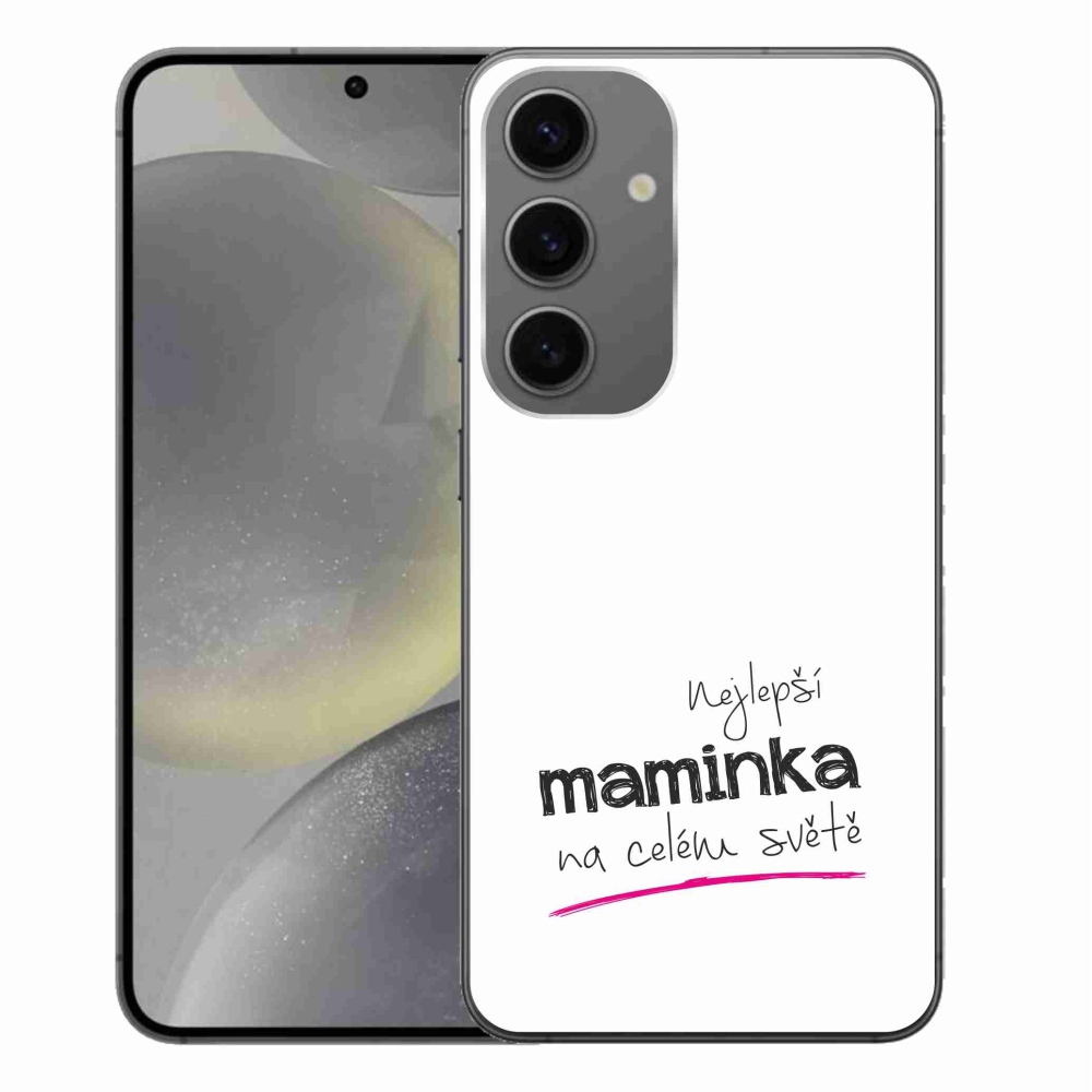 Gelový kryt mmCase na Samsung Galaxy S24+ - nejlepší maminka 4 bílé pozadí