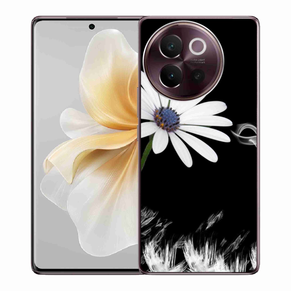Gelový kryt mmCase na Vivo V40 Lite 5G - bílá květina