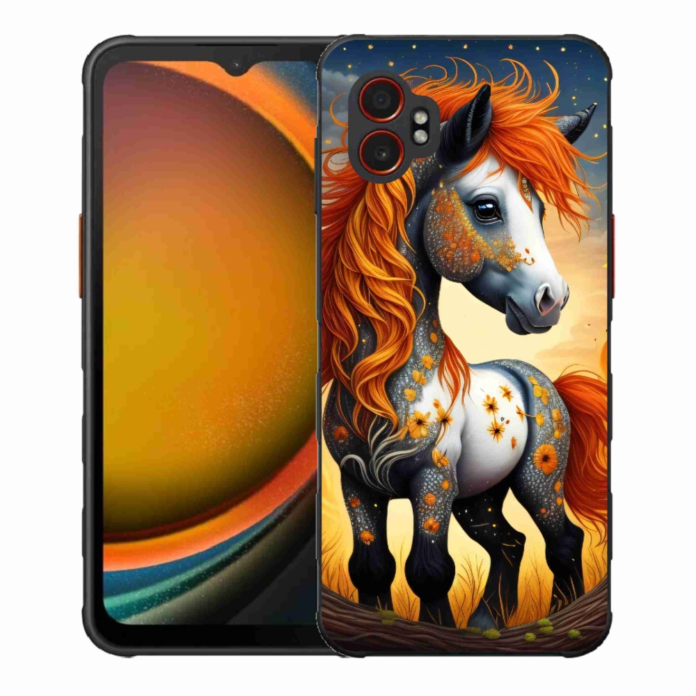 Gelový kryt mmCase na Samsung Galaxy Xcover 7 Pro - barevný poník