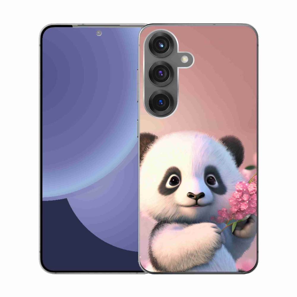 Gelový kryt mmCase na Samsung Galaxy S25 - roztomilá panda