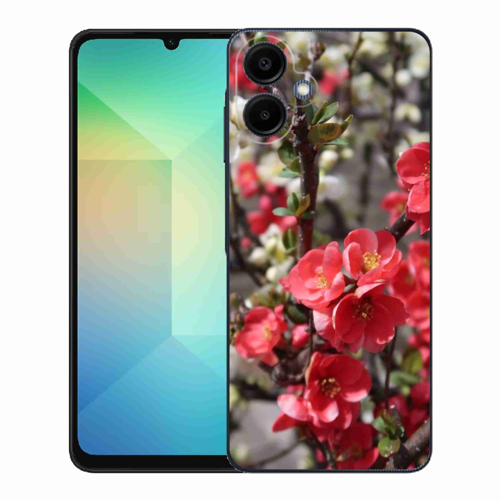 Gelový kryt mmCase na Samsung Galaxy A06 4G - červené květy