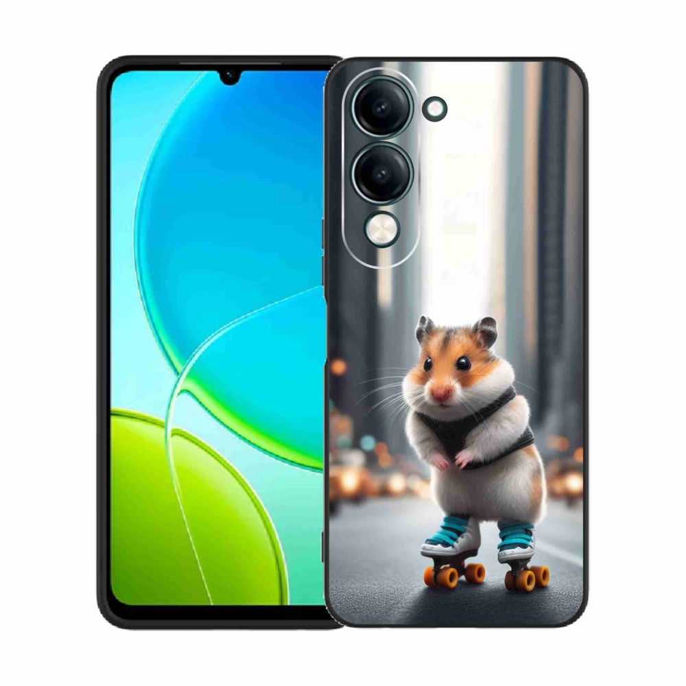 Gelový kryt mmCase na Vivo Y29s 5G - křeček na bruslích