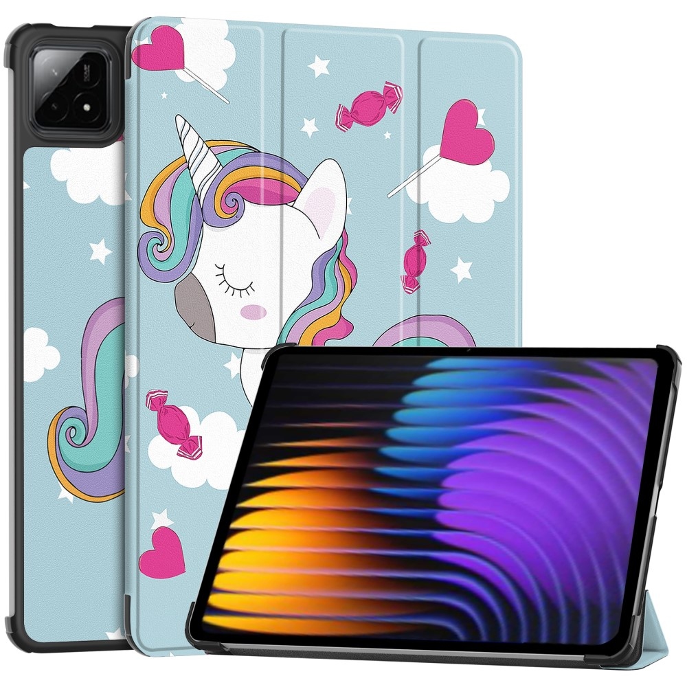 Patty chytré polohovací pouzdro na tablet Xiaomi Pad 7/7 Pro - jednorožec