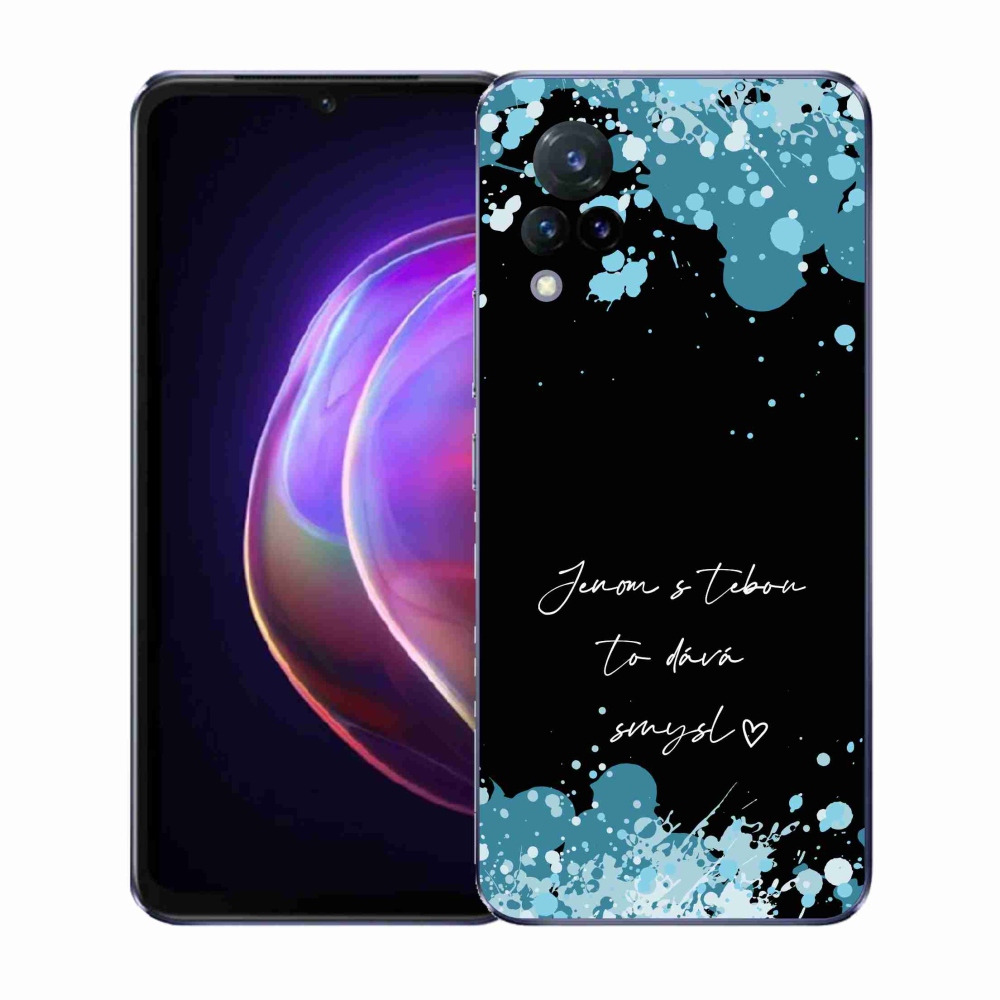 Gelový kryt mmCase na Vivo V21 4G/5G - zamilovaný text černé pozadí