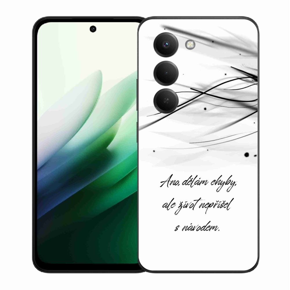 Gelový kryt mmCase na Xiaomi Redmi 15 5G (169mm) - citát bílé pozadí