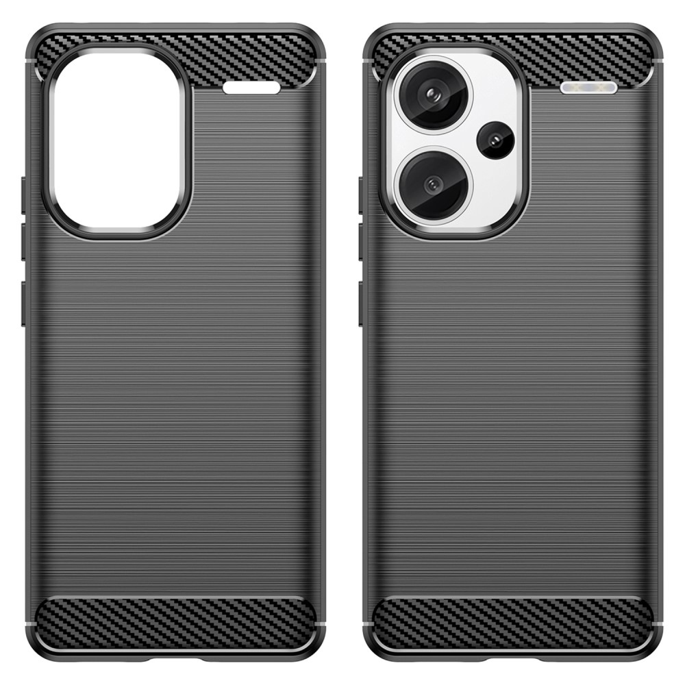 Carbon odolný gelový obal na Xiaomi Redmi Note 13 Pro+ 5G - černý