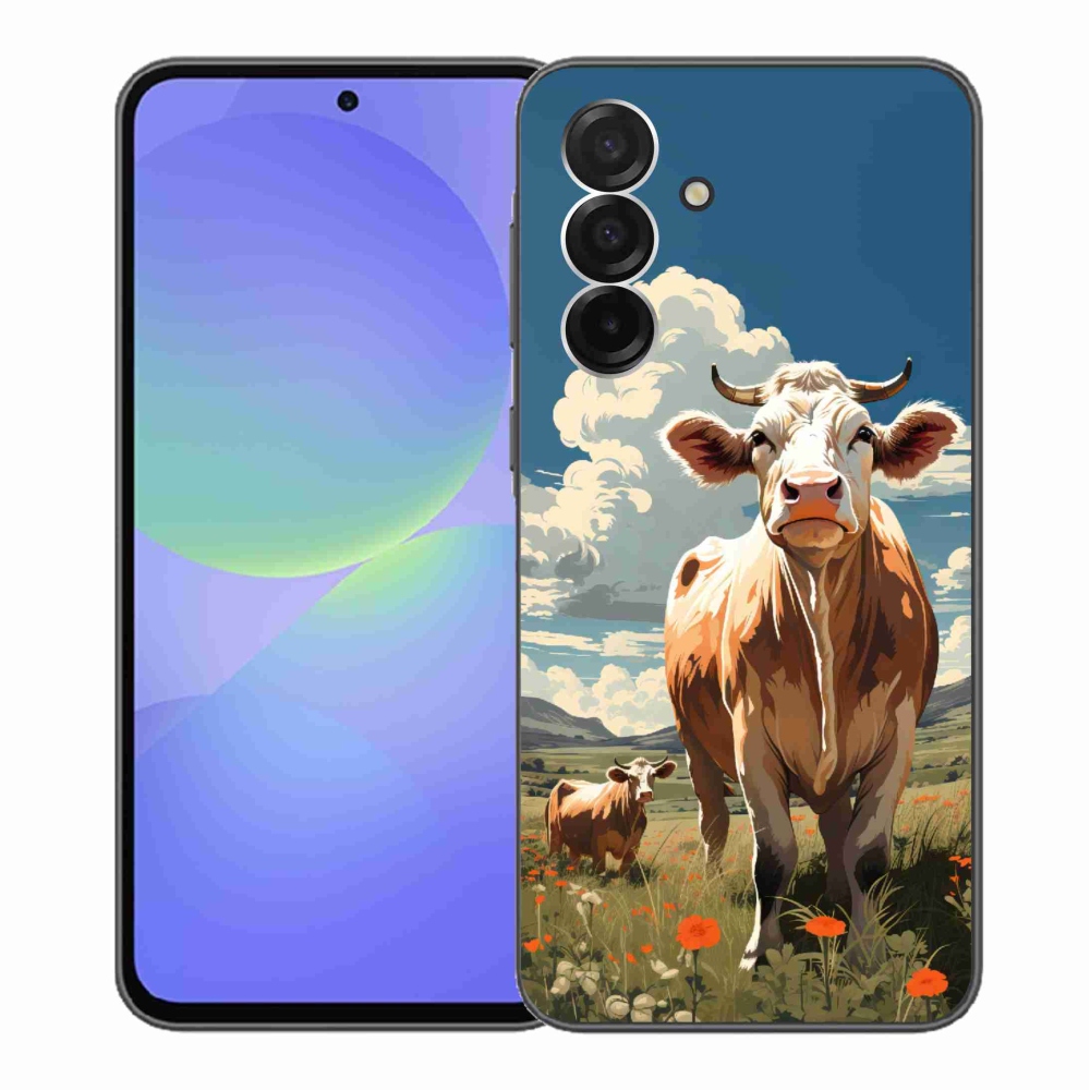 Gelový kryt mmCase na Samsung Galaxy A36 5G - krávy na louce