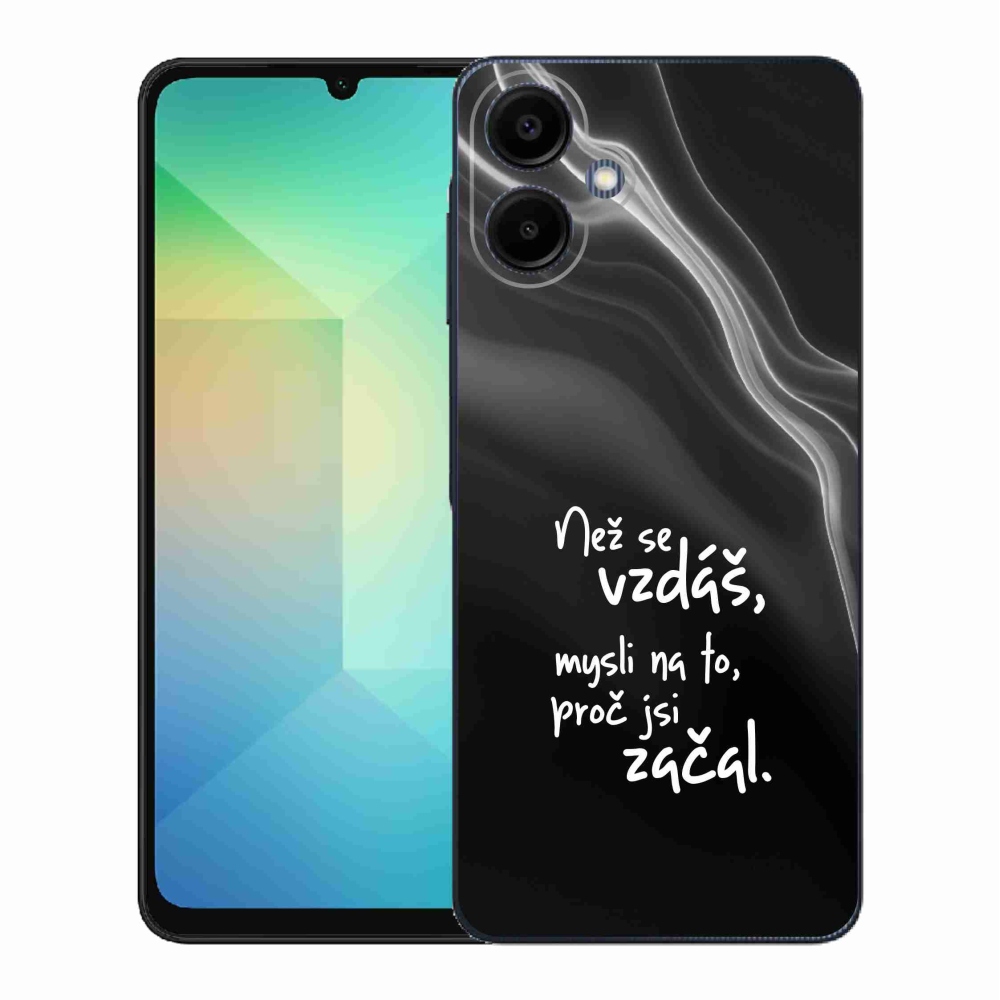 Gelový kryt mmCase na Samsung Galaxy A06 4G - citát 2 černé pozadí