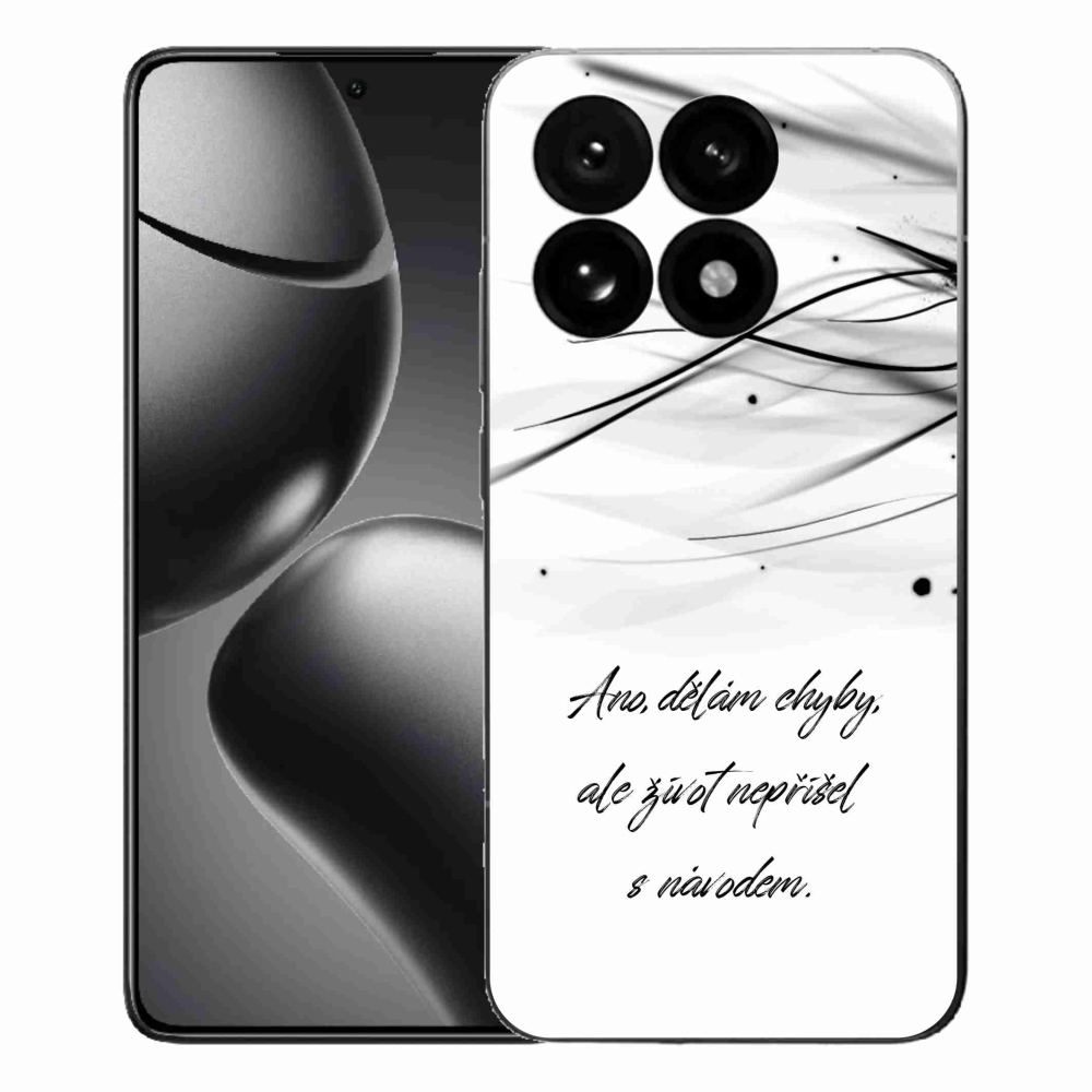 Gelový kryt mmCase na Xiaomi 15T - citát bílé pozadí
