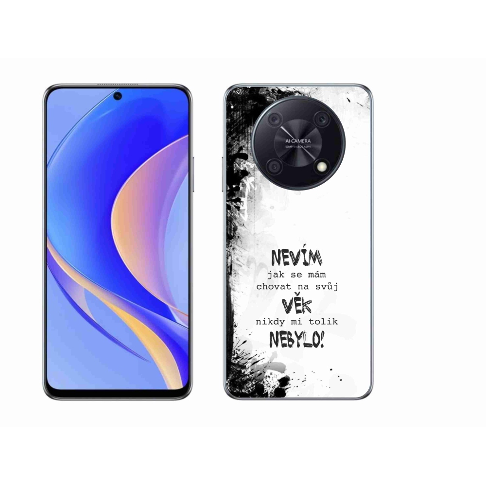 Gelový kryt mmCase na Huawei Nova Y90 - vtipný text 14 bílé pozadí