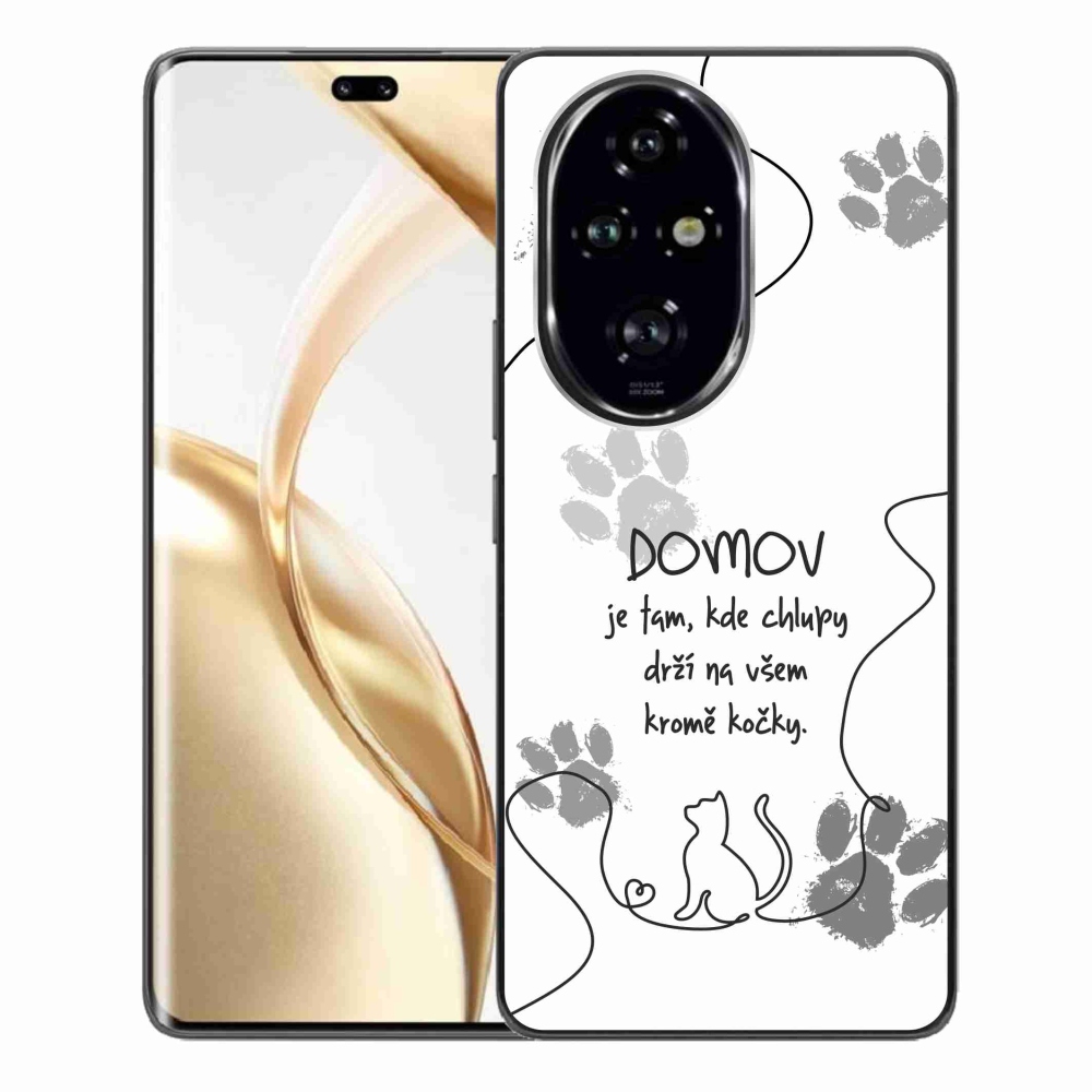 Gelový kryt mmCase na Honor 200 Pro 5G - kočičí motiv bílé pozadí