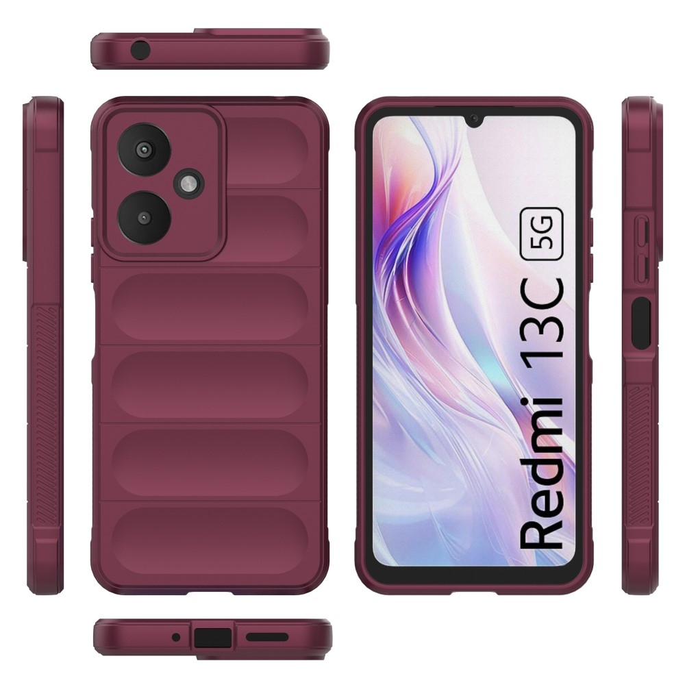 Rugg odolný gelový obal na Xiaomi Redmi 13C 5G - vínový
