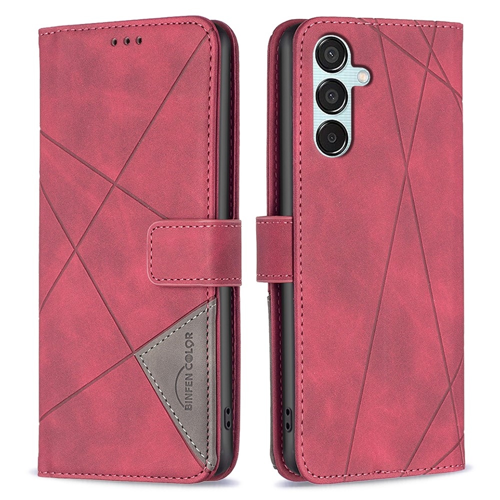 BINFEN knížkové pouzdro na Samsung Galaxy M15 5G - červené