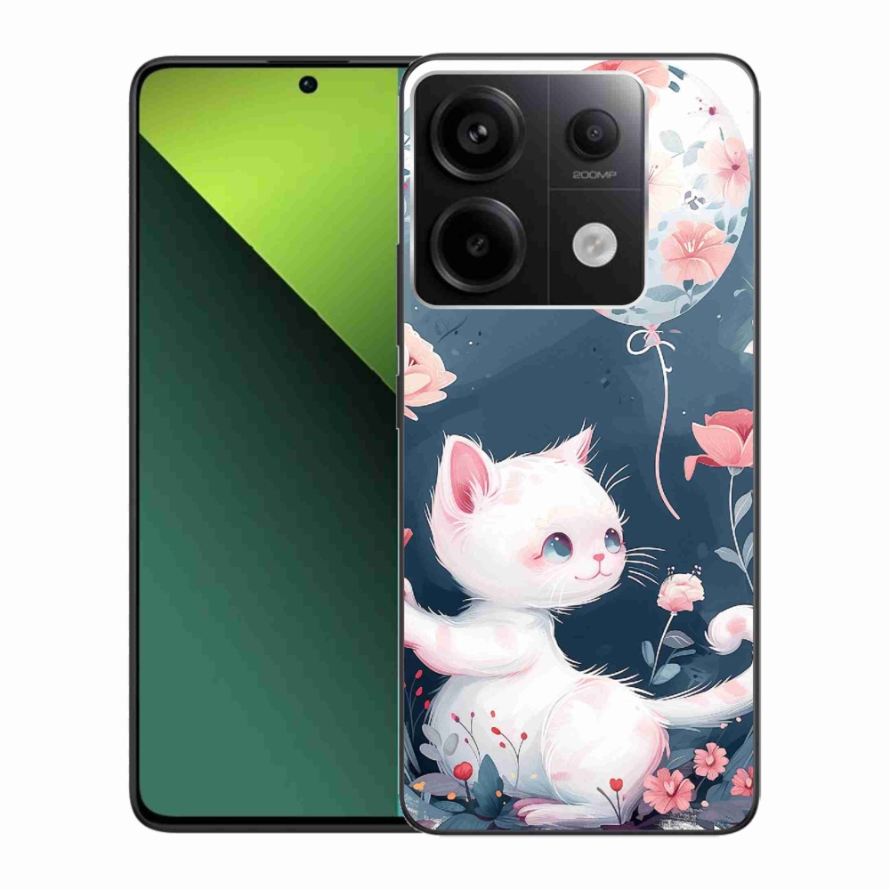 Gelový kryt mmCase na Xiaomi Redmi Note 13 Pro 5G/Poco X6 5G - kotě s balónkem