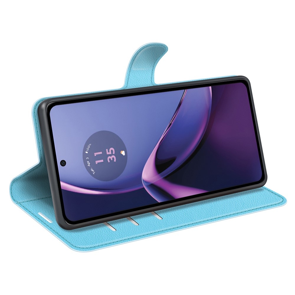 Litchi knížkové pouzdro na Motorola Moto G84 5G - modré
