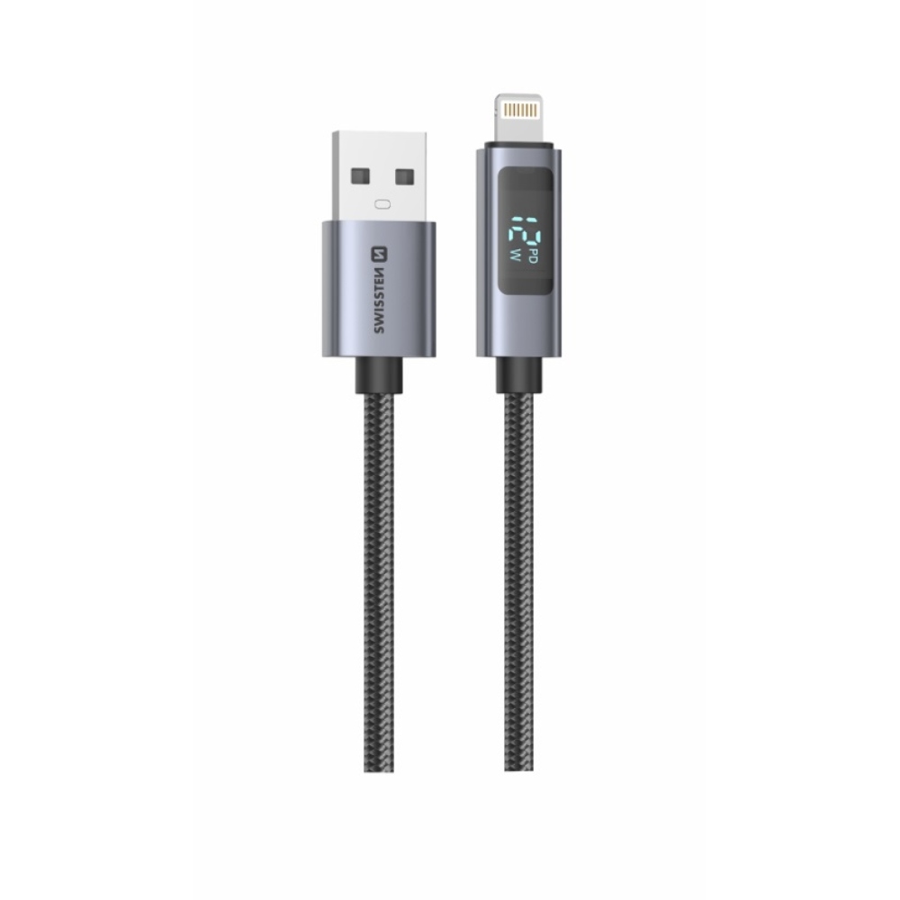 Swissten LCD kabel USB-A / Lightning 1m