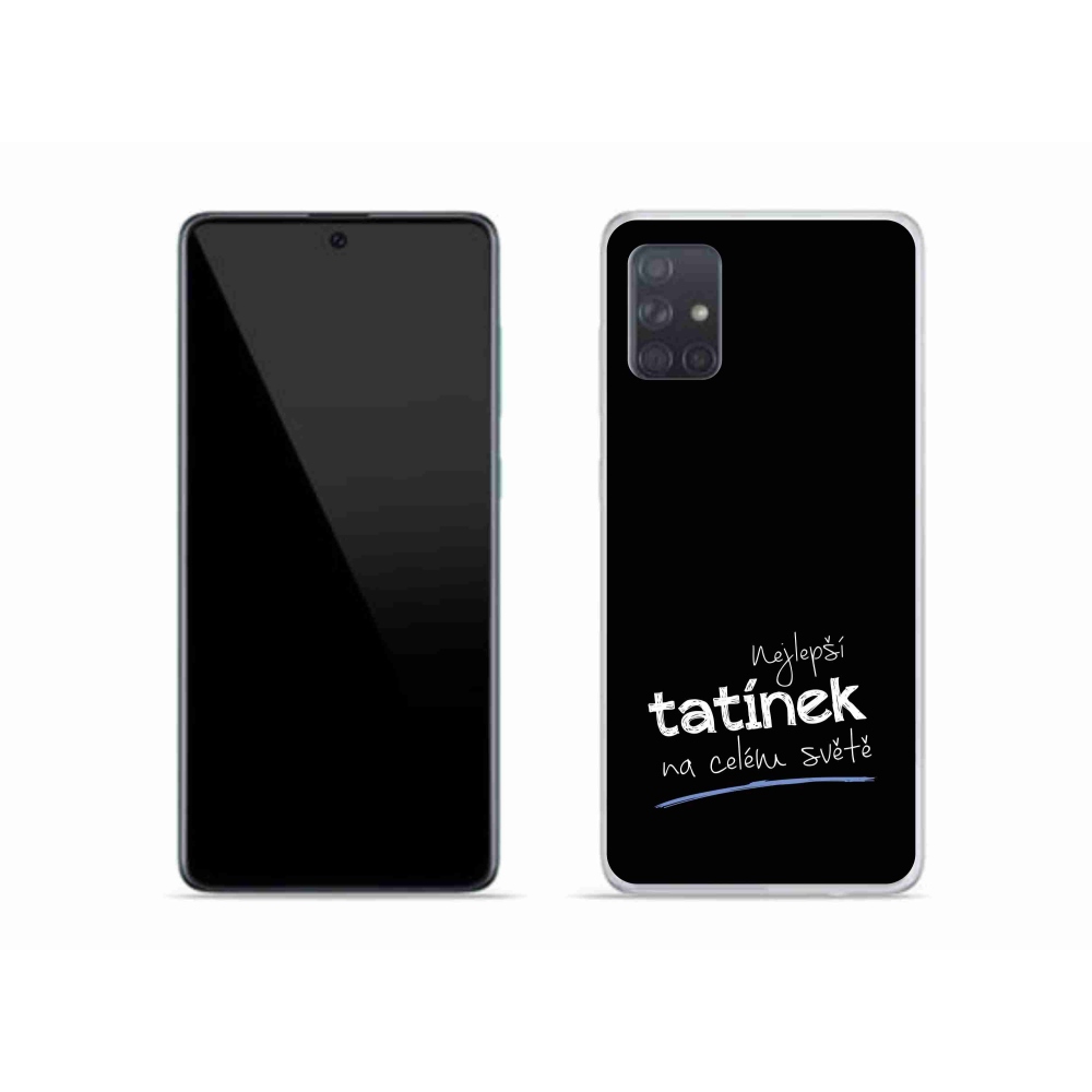 Gelový kryt mmCase na Samsung Galaxy A51 - nejlepší tatínek 4 černé pozadí