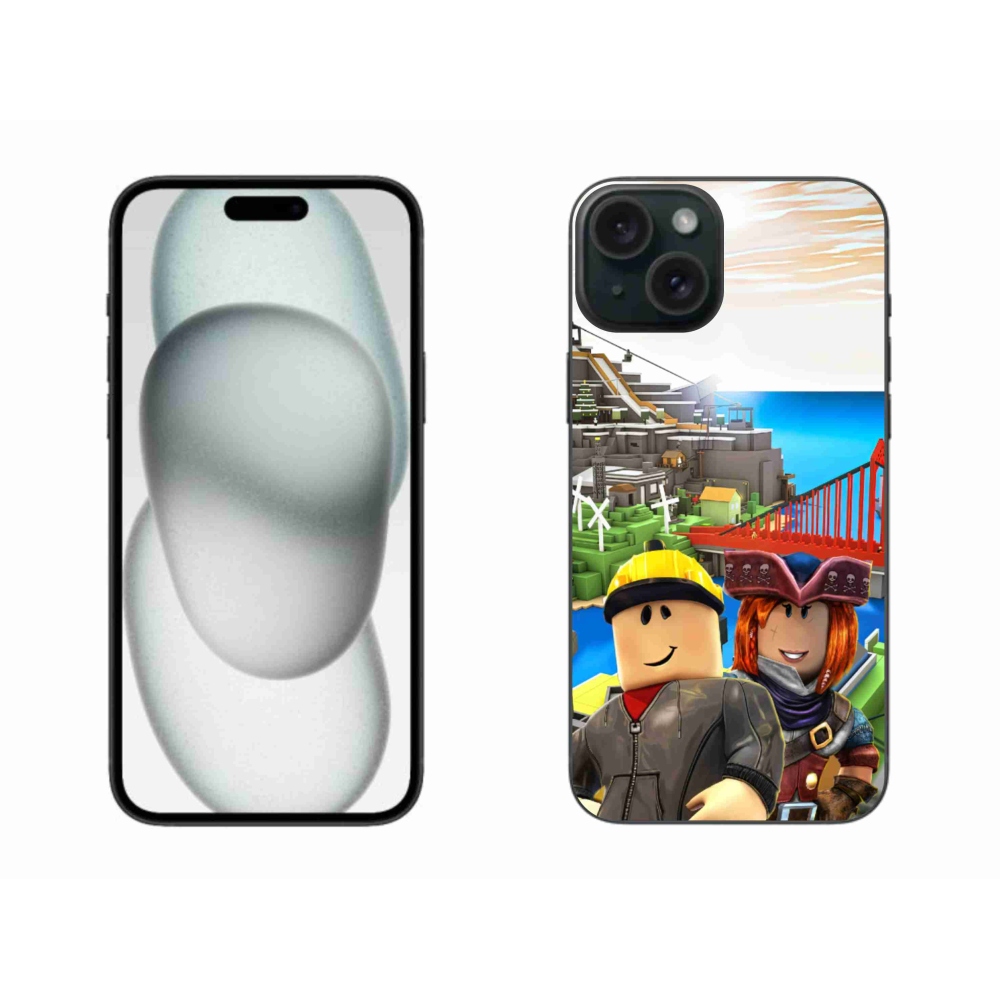 Gelový kryt mmCase na iPhone 15 Plus - roblox 1