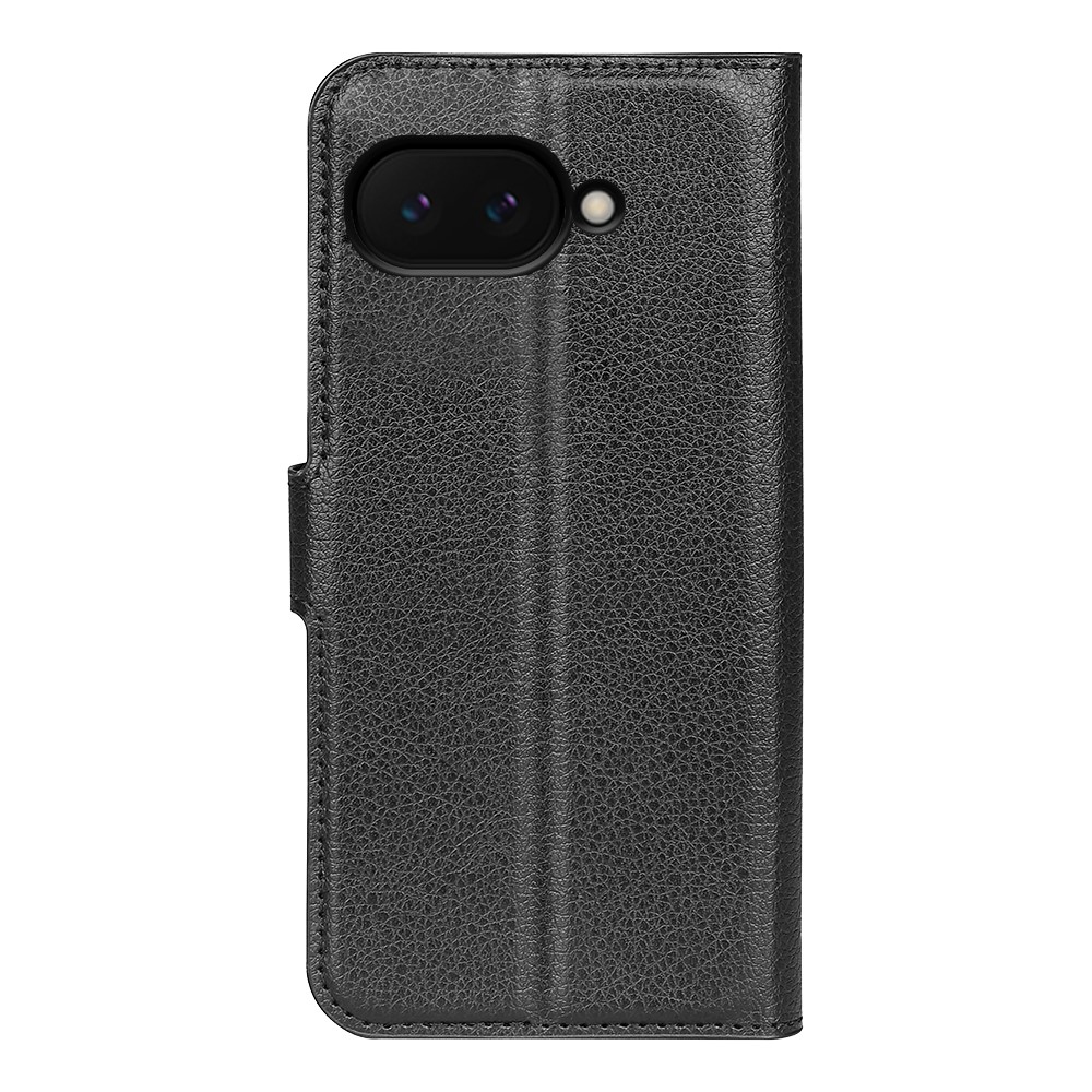 Litchi knížkové pouzdro na Google Pixel 9a - černé