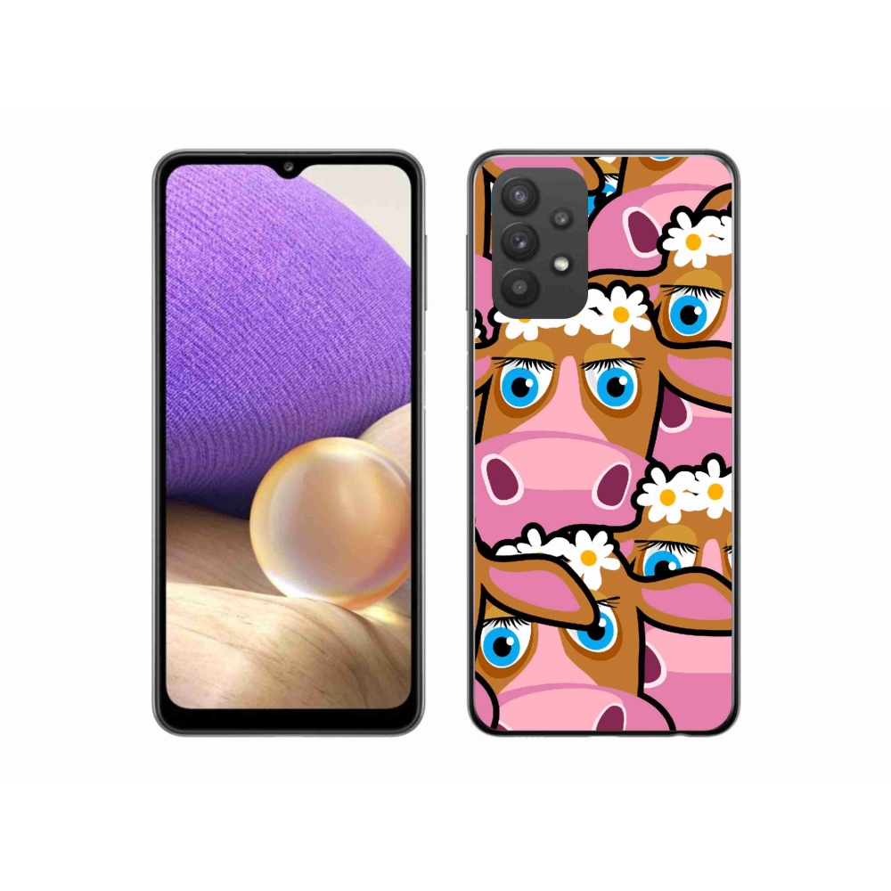 Gelový kryt mmCase na Samsung Galaxy A32 5G - kreslené kravičky