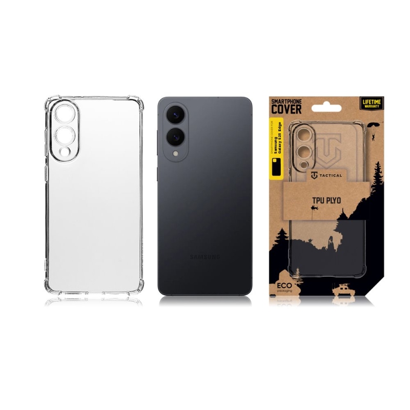Tactical TPU Plyo Kryt pro Samsung Galaxy S25 Edge Transparent