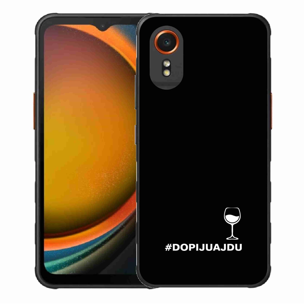 Gelový kryt mmCase na Samsung Galaxy Xcover 7 - vinný motiv černé pozadí