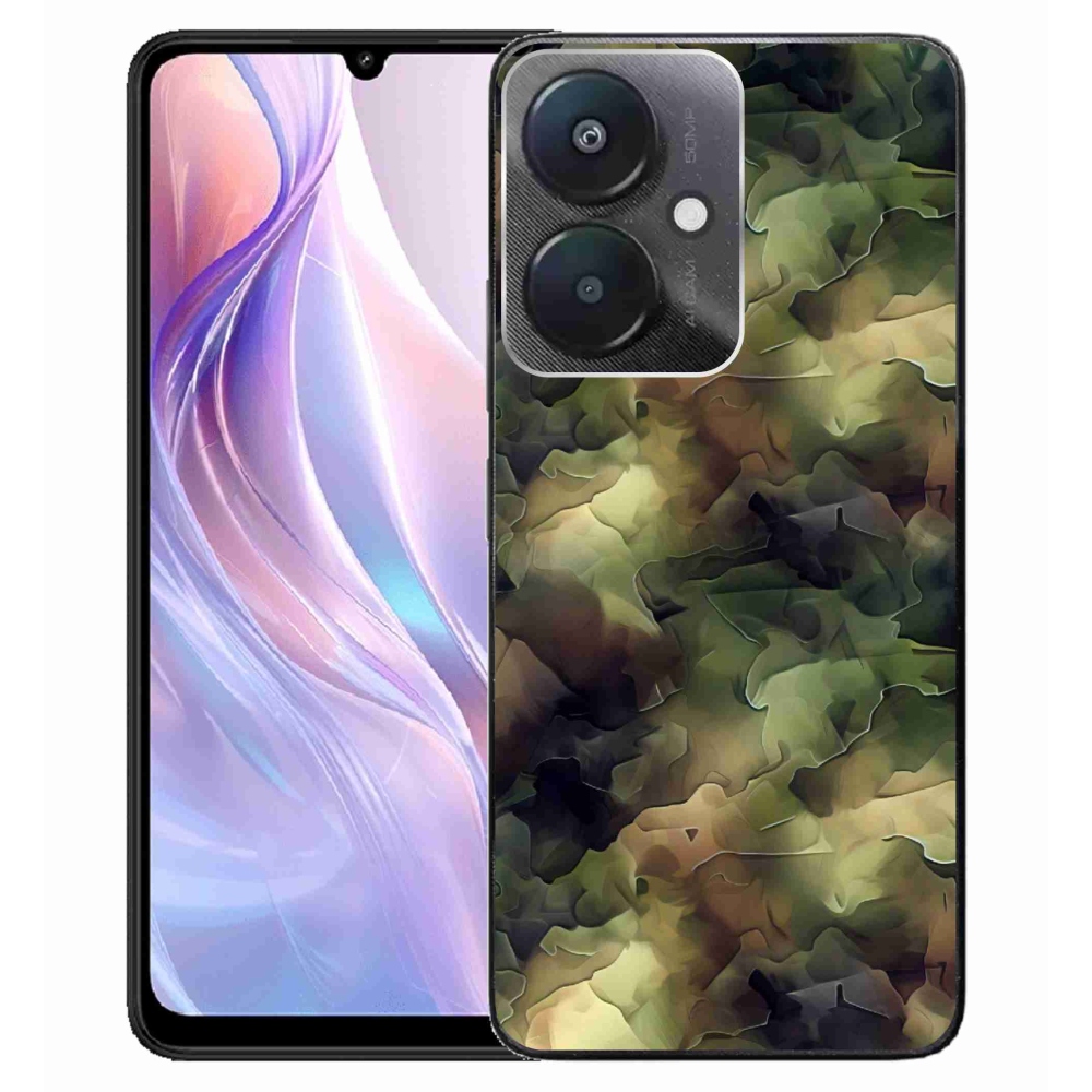 Gelový kryt mmCase na Xiaomi Redmi 13C 5G - maskáčový vzor 10