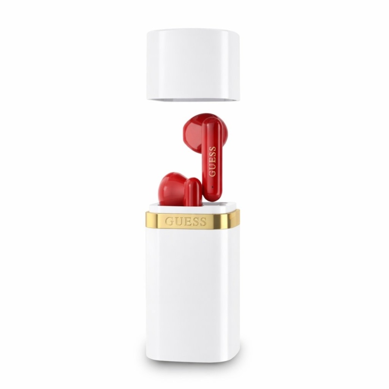 Guess Lipstick Shape TWS Bezdrátová Sluchátka White