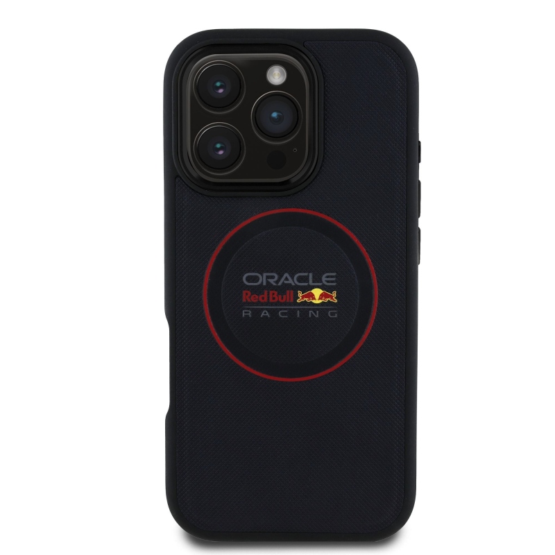 Red Bull PU Leather Red Ring MagSafe Zadní Kryt pro iPhone 16 Pro Max Navy