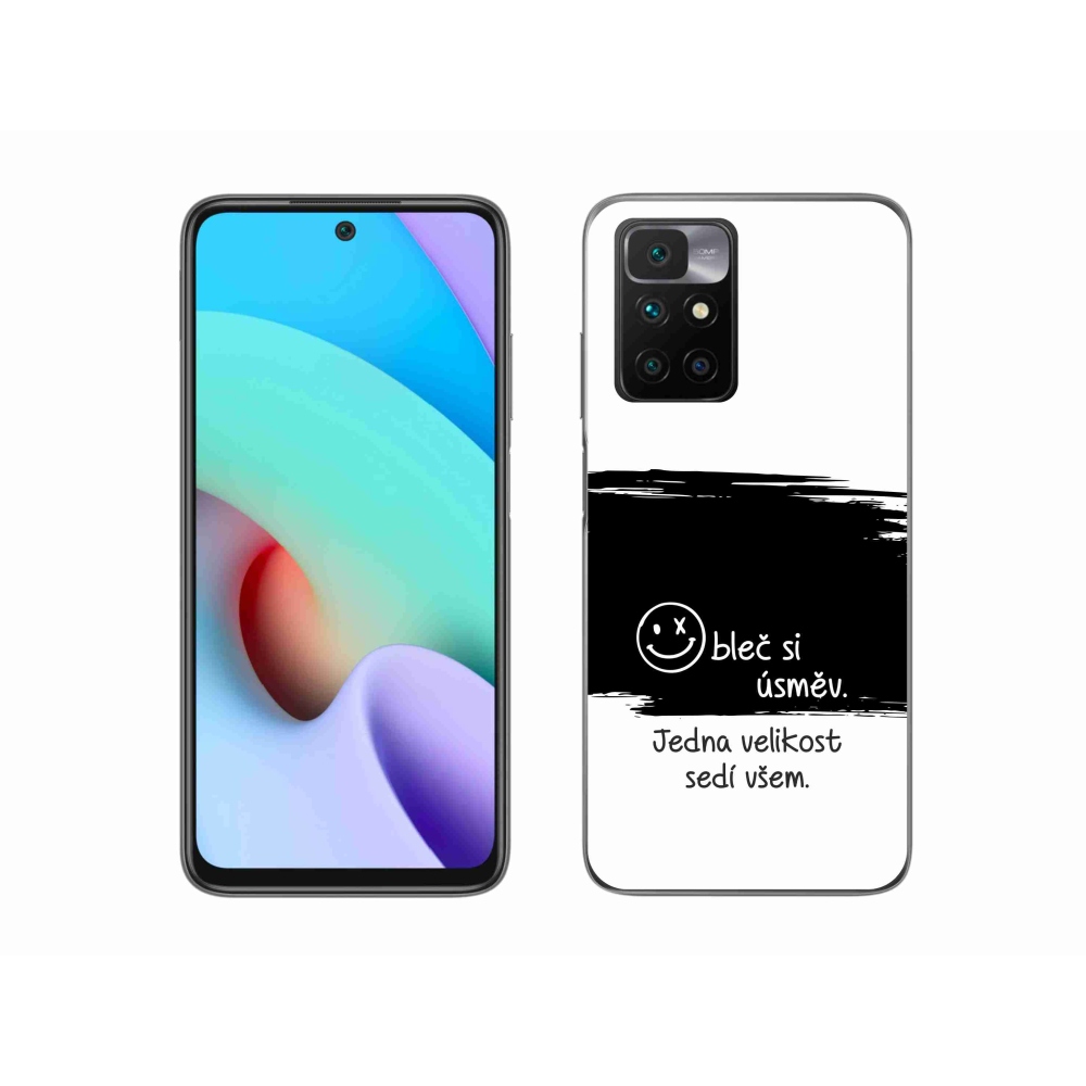 Gelový kryt mmCase na Xiaomi Redmi 10/Redmi 10 (2022) - vtipný text 8 černobílé pozadí