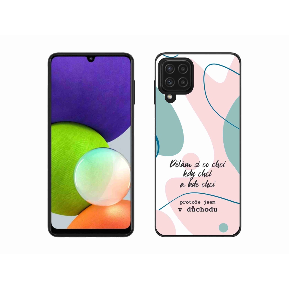 Gelový kryt mmCase na Samsung Galaxy A22 4G - vtipný text 10 bílé pozadí