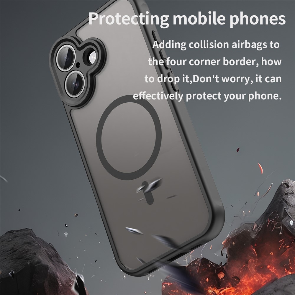 Case matný gelový obal s MagSafe na iPhone 17 - černý