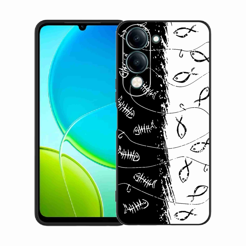 Gelový kryt mmCase na Vivo Y29s 5G - kostry a rybky