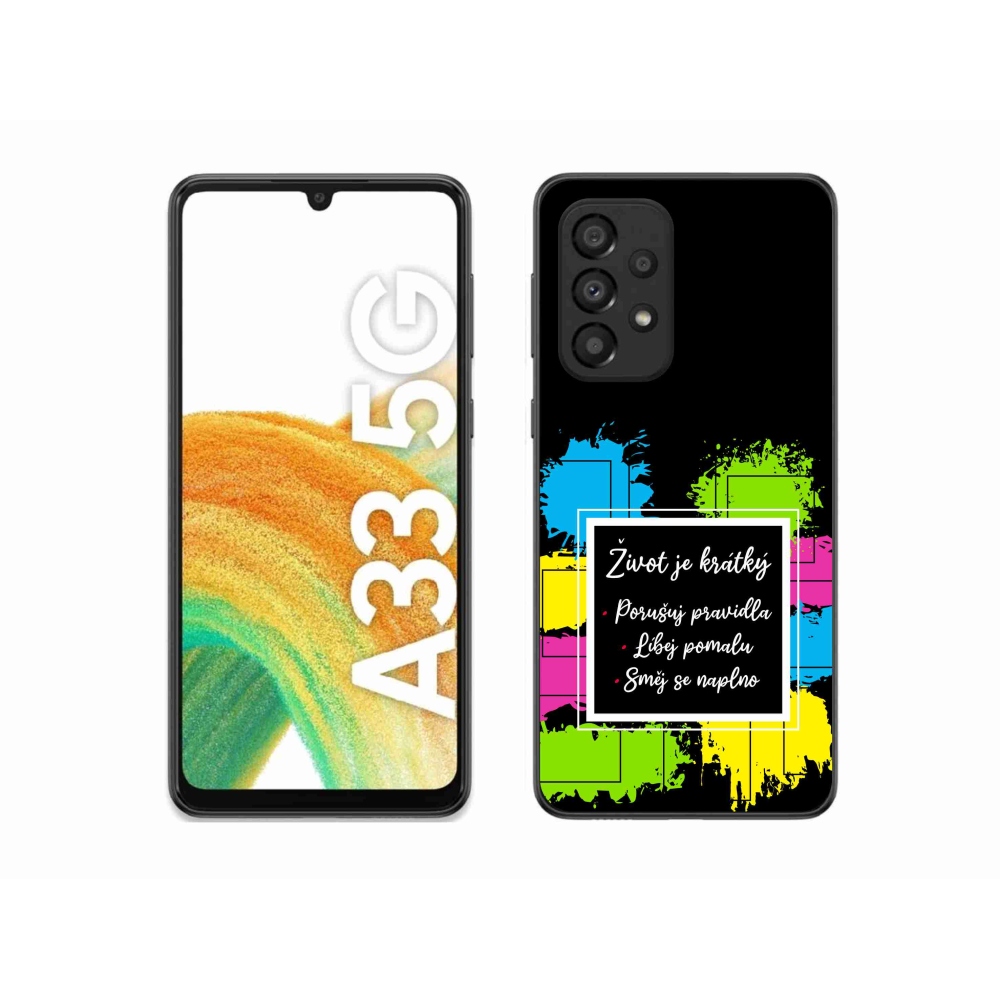 Gelový kryt mmCase na Samsung Galaxy A33 5G - citát 5 černé pozadí