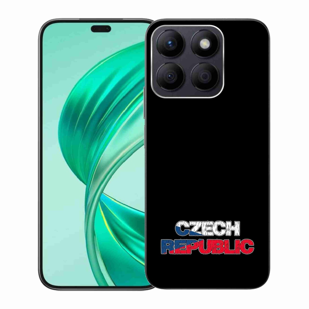 Gelový kryt mmCase na Honor X8b - Czech Republic černé pozadí
