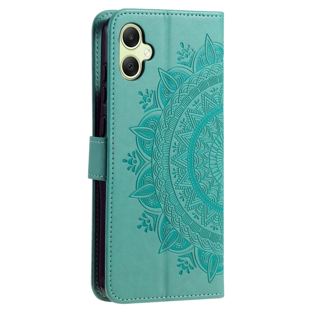 Mandala knížkové pouzdro na Samsung Galaxy A06 4G - modrozelené