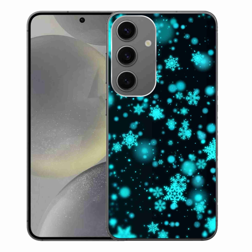 Gelový kryt mmCase na Samsung Galaxy S24+ - sněhové vločky 1