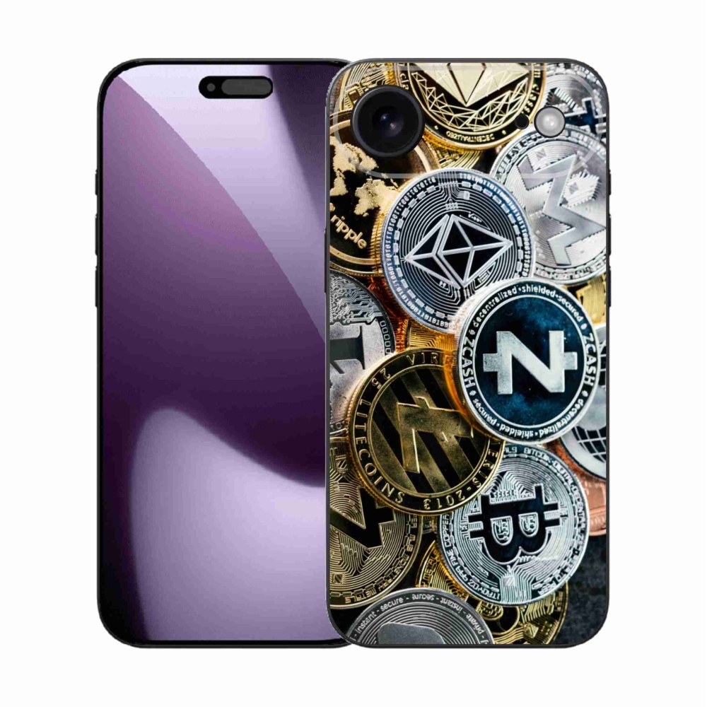 Gelový kryt mmCase na iPhone 17 Air - kryptoměny