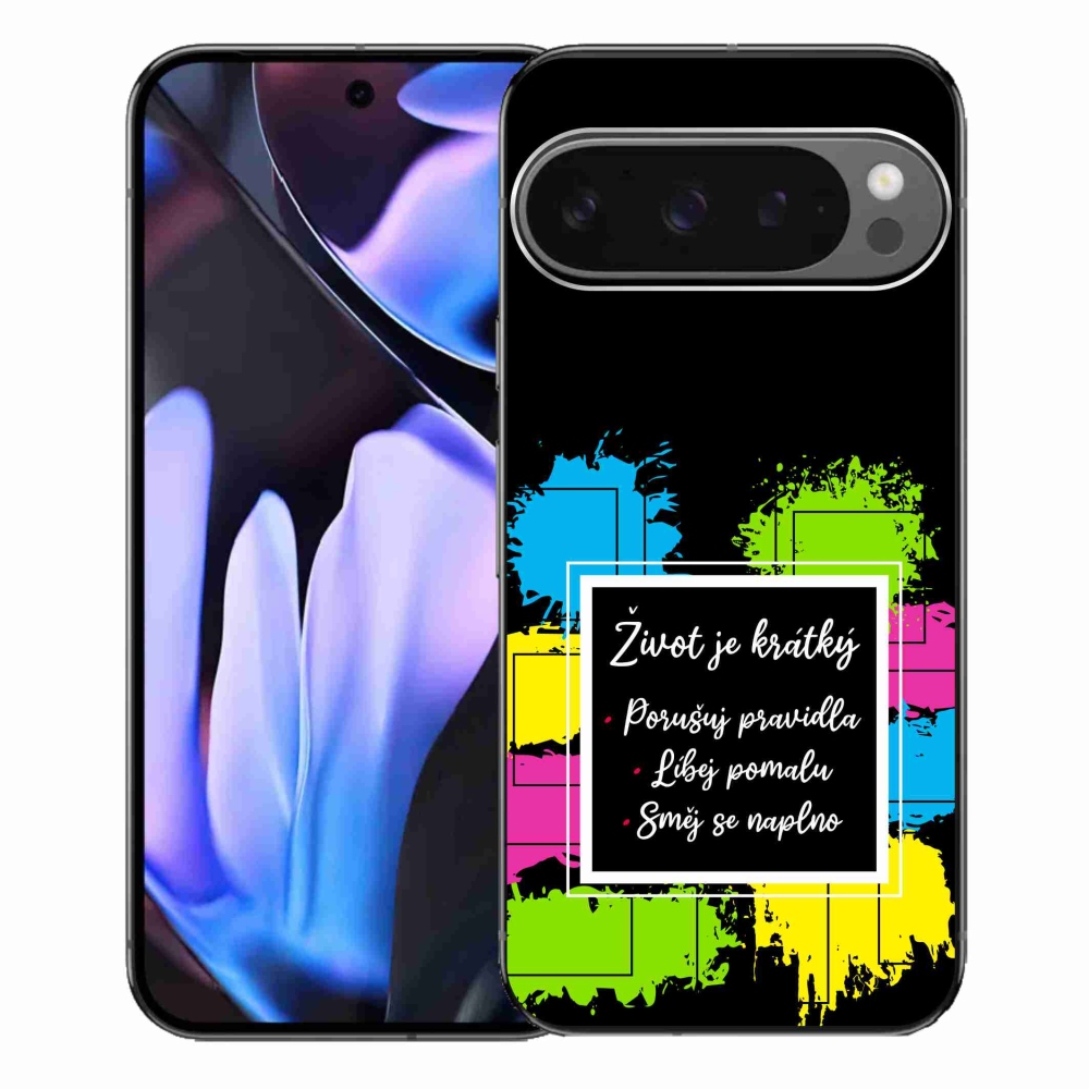 Gelový kryt mmCase na Google Pixel 9 Pro XL - citát 5 černé pozadí