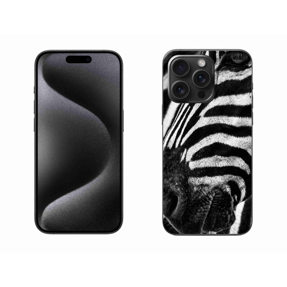 Gelový kryt mmCase na iPhone 15 Pro Max - zebra